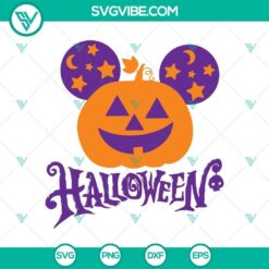 Halloween Mickey Pumpkin Head SVG, Disney Halloween SVG, Mickey And Minnie SVG