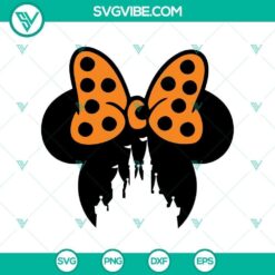 Disney Halloween Mickey and Minnie SVG with Minnie Bow for Halloween celebrations. Ideal for crafting projects.