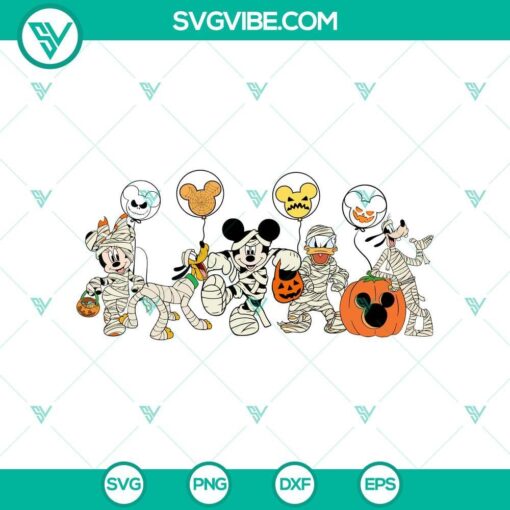 halloween mummy mouse and friends svg