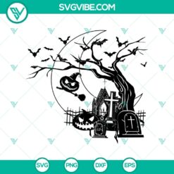 Halloween Night SVG, Halloween Cemetery SVG, Halloween SVG