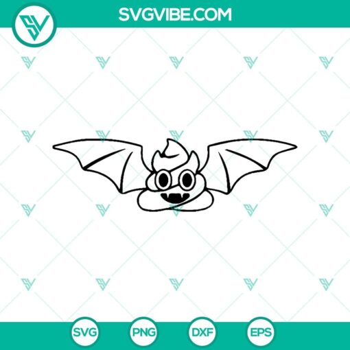 halloween poop bat svg halloween svg funny poop svg