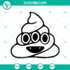 Funny Halloween Poop Devil SVG design for Halloween decorations, featuring a playful and humorous poop character.