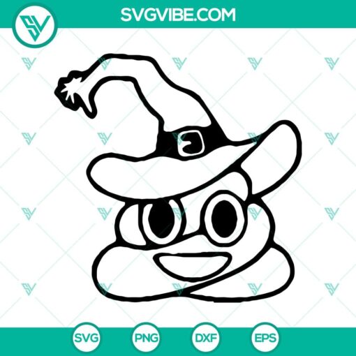 halloween poop witch hat svg halloween svg funny poop svg