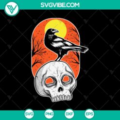 Halloween Pumpkin and Black Crow SVG, Halloween SVG, Scary SVG, Oct 31 SVG