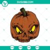Halloween Pumpkin Skull SVG featuring scary design for Oct 31 celebration. Ideal for spooky crafts and decorations.