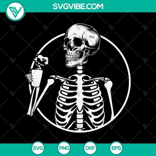 halloween skeleton skull coffee drinking svg halloween svg trick or treat svg halloween mom svg