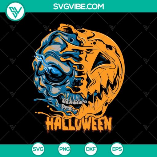 halloween skull pumpkin svg scary svg halloween svg