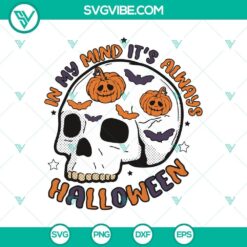 Halloween Skull SVG DXF EPS PNG Cut Files, Halloween SVG File, Halloween Cricut &amp; Silhouette Designs