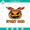 Halloween Spooky Mama Pumpkin Bandana SVG with horror, scary, and Halloween elements.