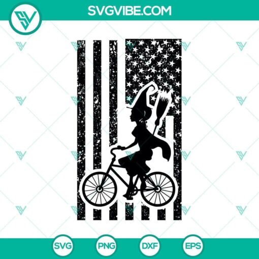 halloween witch riding usa flag svg halloween svg horror svg halloween scary svg