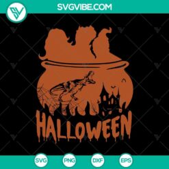 Halloween witches SVG with scary design and Oct 31 themed elements for digital crafting projects.