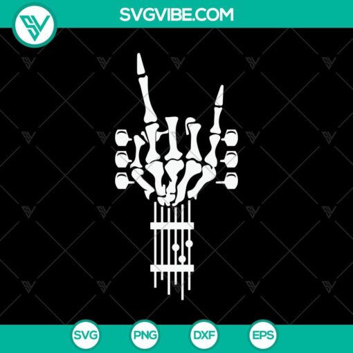 hand skeleton guitar svg halloween svg scary svg oct 31 svg