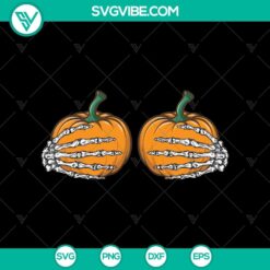 Hand Take Double Pumpkin SVG, Halloween SVG, Scary SVG, Oct 31 SVG