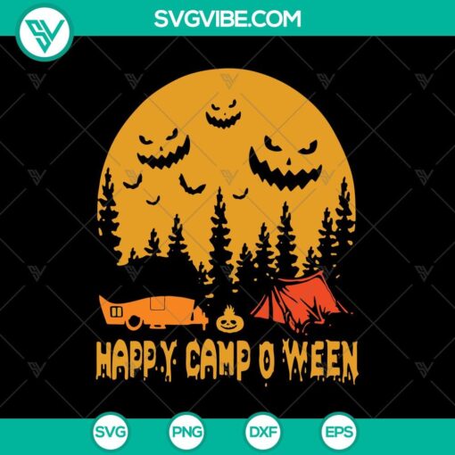 happy camp halloween svg camping svg halloween svg