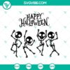 Skeleton dancing SVG for Happy Halloween design with a humorous twist. Ideal for spooky decorations and crafts.