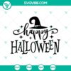 Happy Halloween Witch SVG featuring a scary witches design perfect for Halloween crafts and decor.