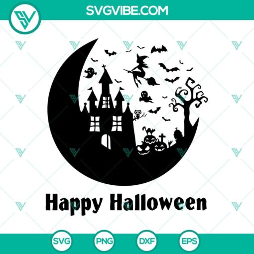 hapy halloween svg halloweentown svg moon svg