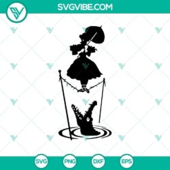 Haunted umbrella crocodile with Halloween, Boo, and Witch SVG elements for spooky projects.