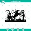 Spooky Headless Horseman Halloween SVG with horror theme for Halloween decorations, DIY crafts.