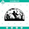 Headless Horseman riding a pumpkin horse, Halloween-themed SVG design for digital projects.