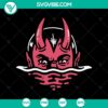 Two-horned devil SVG design, Hell Or High Water Evil SVG, with evil theme perfect for digital projects.