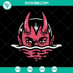 Hell Or High Water Evil SVG, Two-Horned Devil SVG, Evil SVG