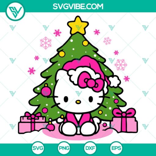 hello christmas kitty svg dxf eps png files