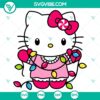 Hello Kitty Christmas Lights SVG with Sanrio characters, Kawaii design. Perfect for holiday crafts and decorations.