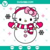Hello Kitty snowman SVG design for Christmas, featuring Sanrio's cute and kawaii aesthetic. Perfect for holiday crafting projects.