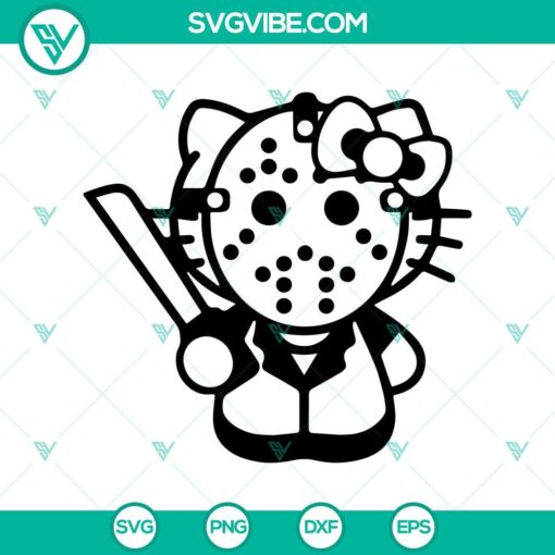 hello kitty jason voorhees svg horror kitty svg halloween svg