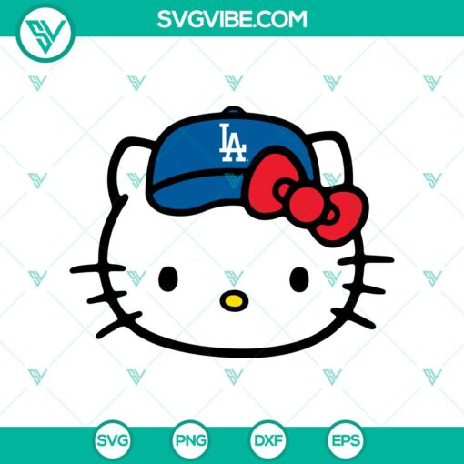 hello kitty los angeles dodgers svg png silhouette cricut