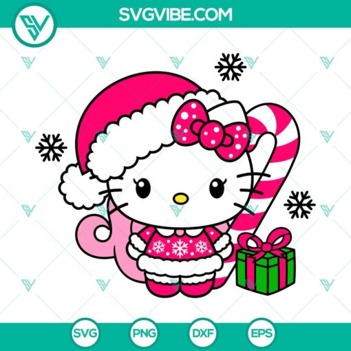 hello kitty pink santaa svg christmas svg sanrio christmas svg kawaii svg