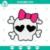 Hello Kitty Skull SVG featuring a cute skull design on SVG file, ideal for Halloween or cat lovers.