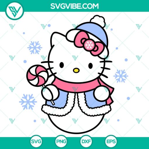 hello kitty snowman svg christmas svg disney christmas svg kawaii svg