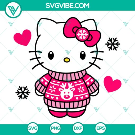 hello kitty ugly sweatera svg christmas svg sanrio christmas svg kawaii svg