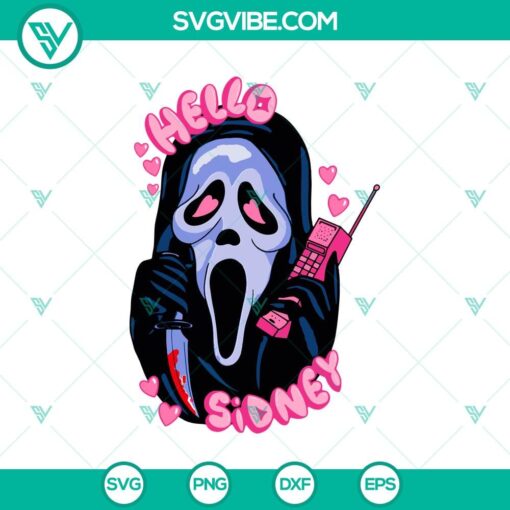 hello sidney svg scream ghost svg horror halloween svg