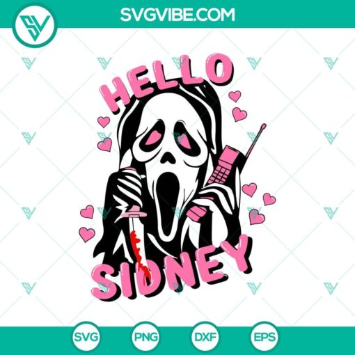 hello sidney svg scream ghost svg love halloween svg