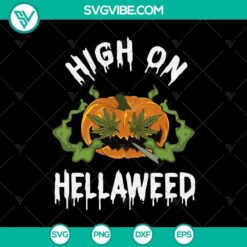 High on Hellaweed Halloween SVG with horror and scary elements for Halloween designs.