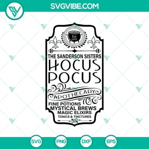 hocus pocus apothecary svg halloween svg scary svg horror svg