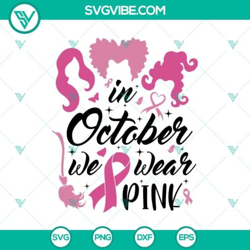 hocus pocus breast cancer svg dxf eps png cut files