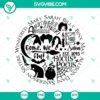 Hocus Pocus Theme SVG featuring Sanderson Sisters in a Funny Halloween design for crafts and decorations.
