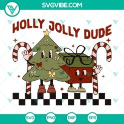 Holly Jolly Dude SVG DXF EPS PNG Files