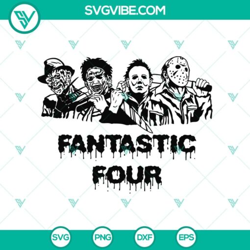 horror characters fantastic four svg horror movie svg halloween svg