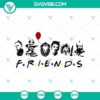 Creepy Horror Characters Friends SVG design perfect for Halloween projects.