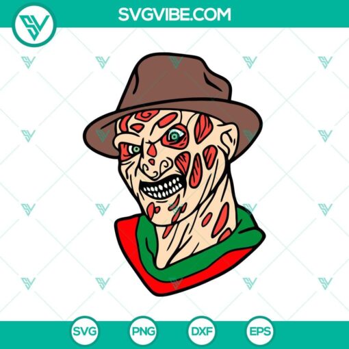 horror face freddy krueger svg horror characters svg halloween svg