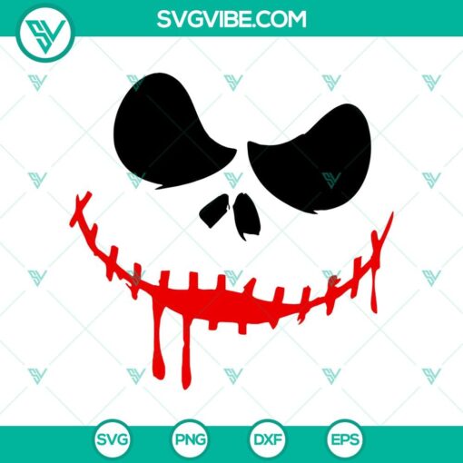 horror face jack skellington svg jack svg scary halloween svg