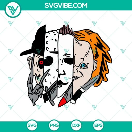 horror friends face svg horror characters svg halloween svg