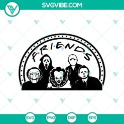 Spooky Horror Friends SVG with Halloween Characters perfect for crafting.
