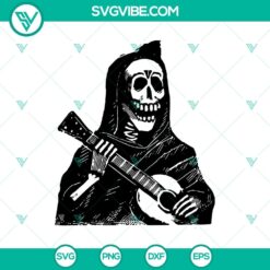 Horror Ghost Play Guitar SVG, Horror SVG, Halloween SVG