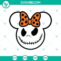 Horror Minnie Head SVG, Disney Halloween SVG, Mickey And Minnie SVG